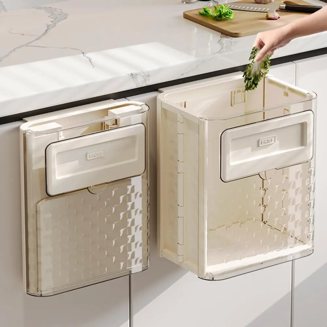 BinMate Cabinet Hanging Trash Can with Space-Saving Design