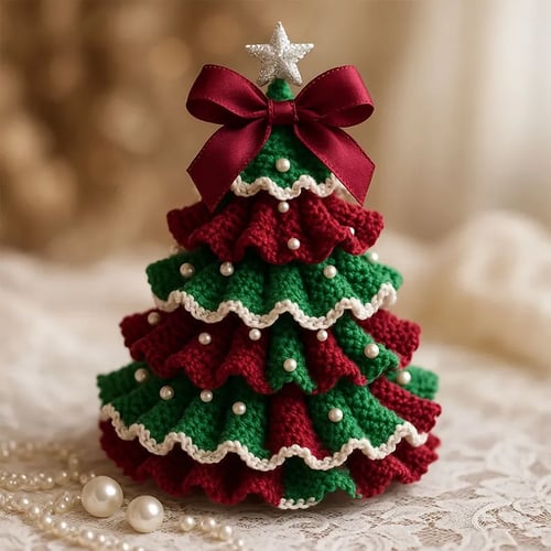 TwinkleStitch – Ručně háčkovaná vánoční ozdoba na stromeček