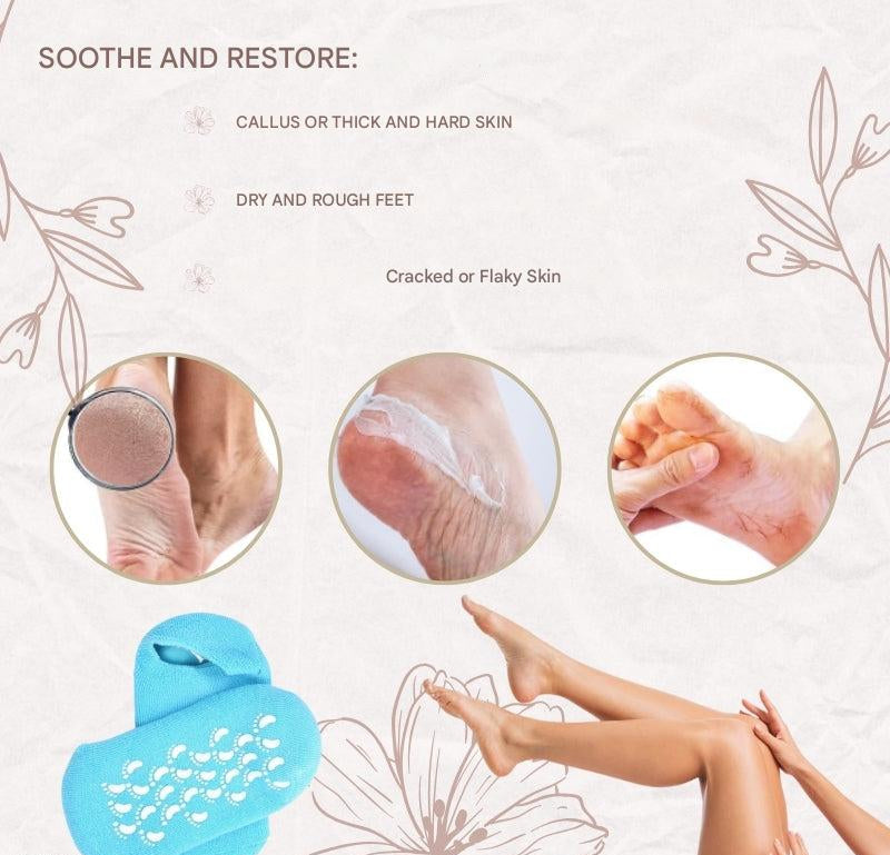 PurePamper - Calzini spa in gel idratante