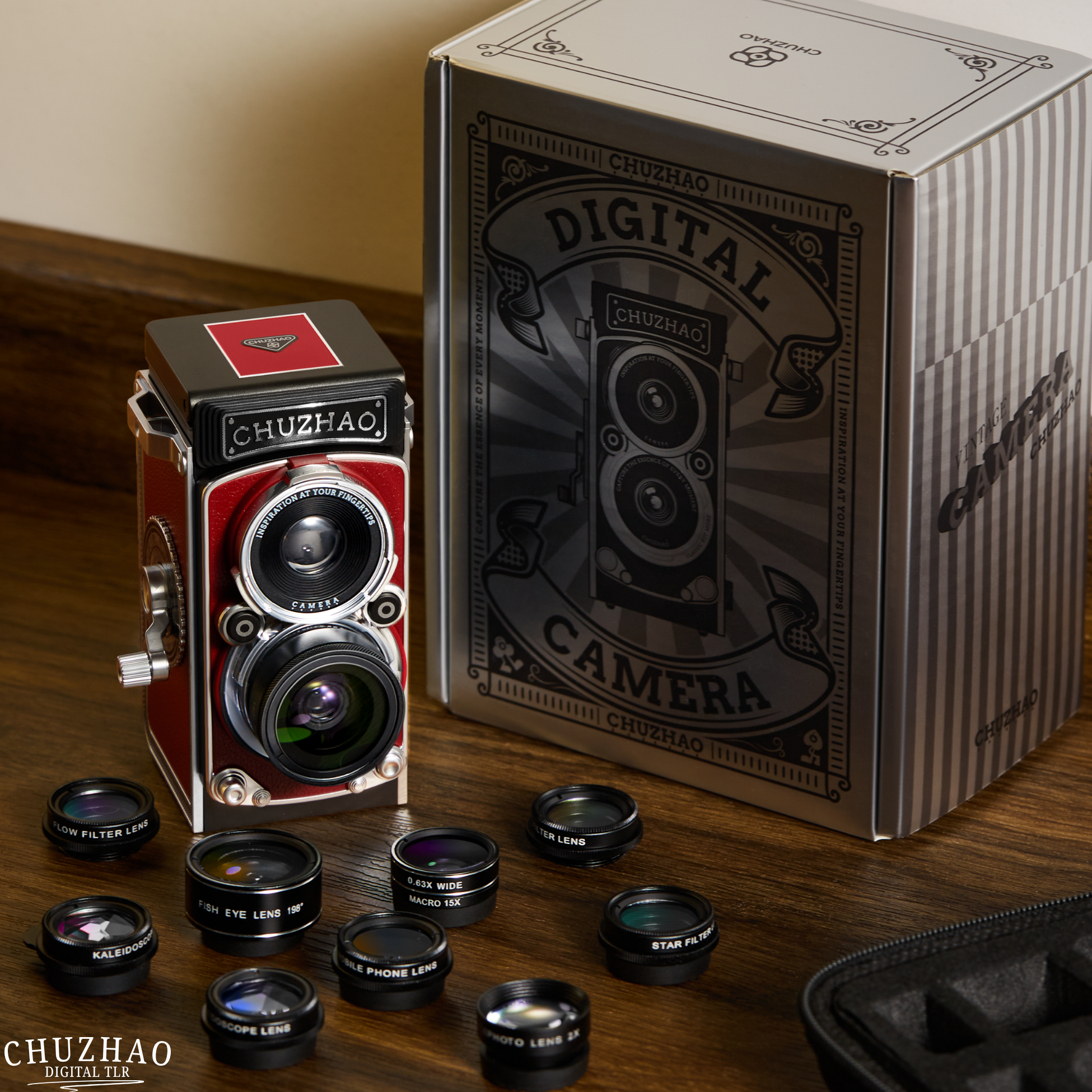 LuminaVue TLR 2.0 — Retro Camera Phone Lens Kit
