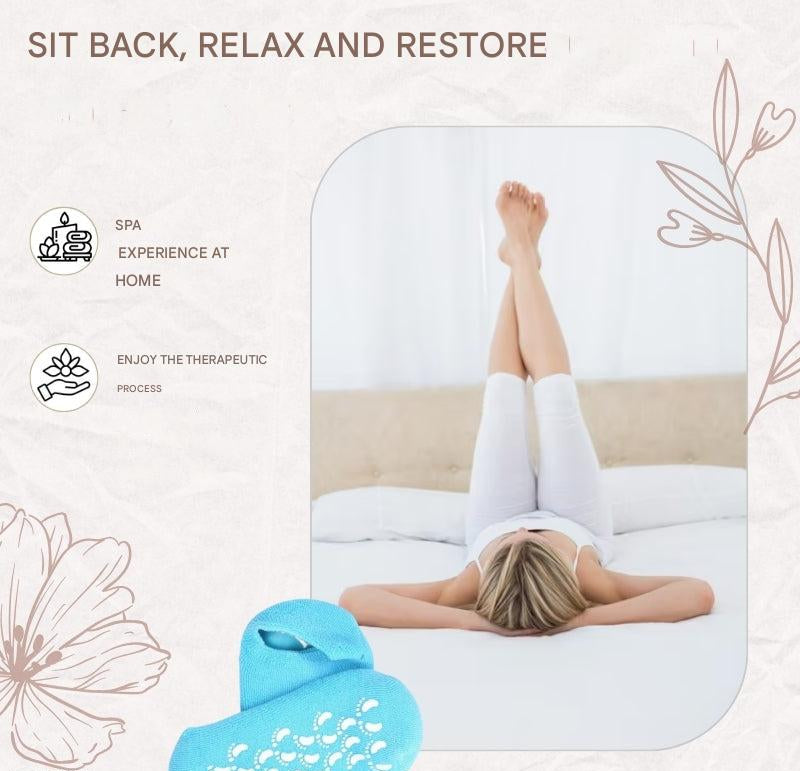 PurePamper - Calzini spa in gel idratante