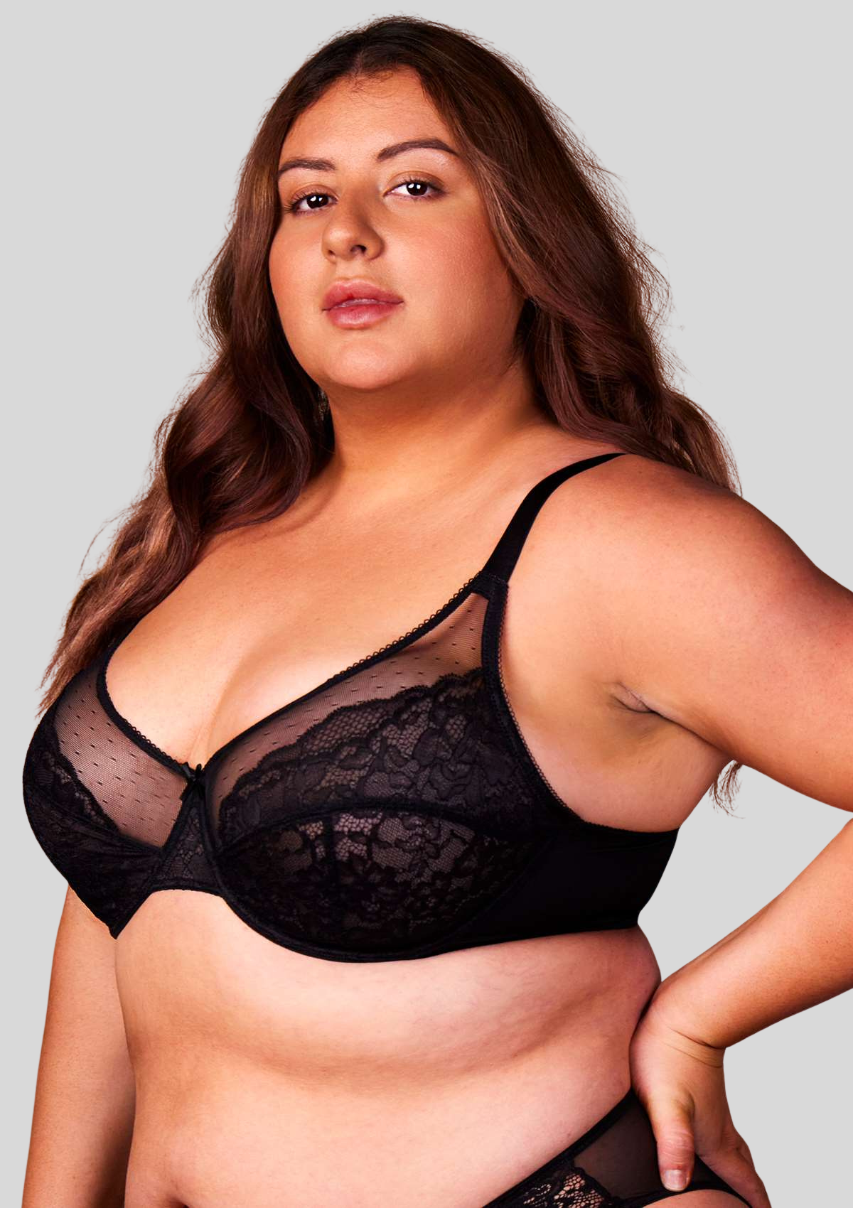 CurveLuxe - Lace Support Bra