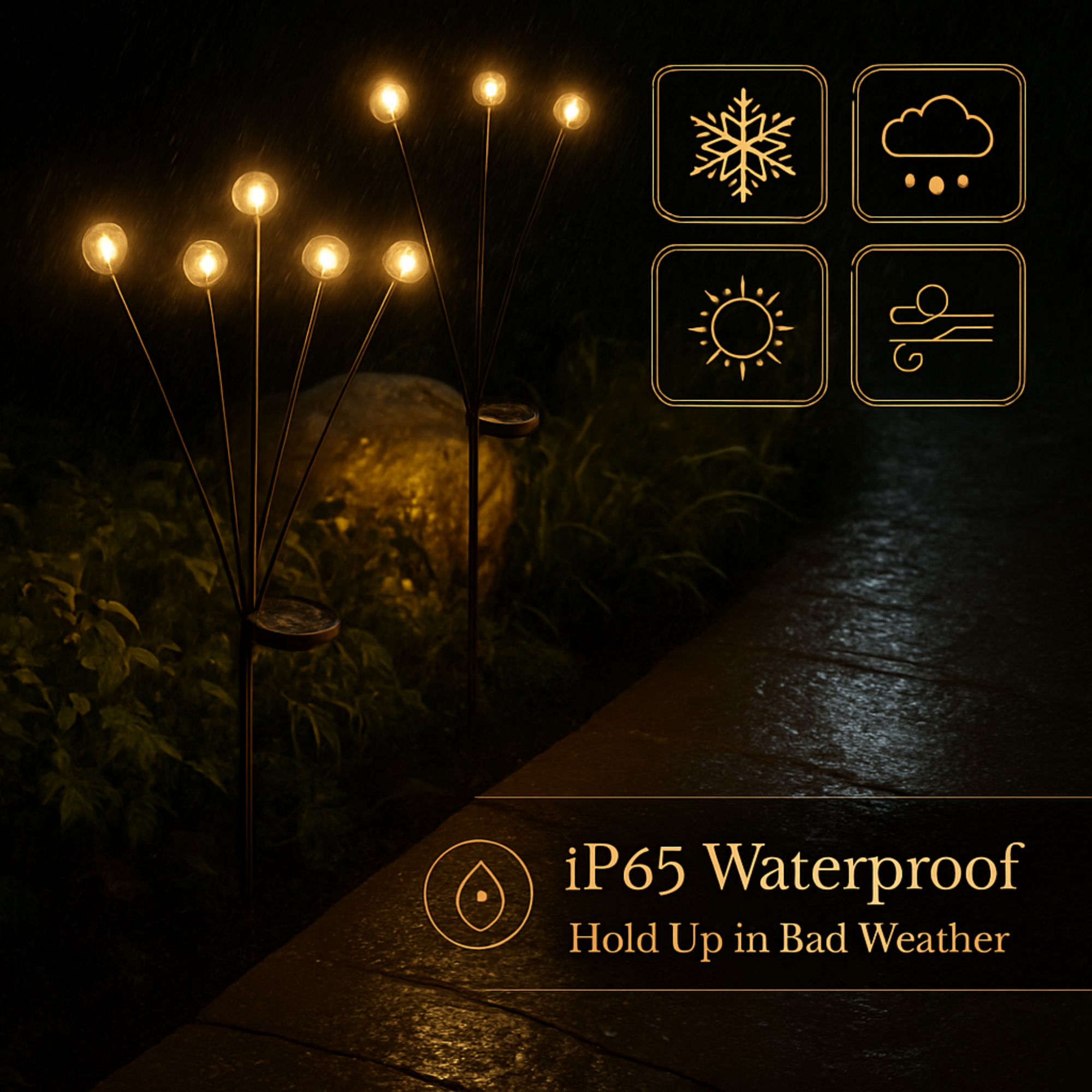 GlowBurst - Solar Garden Firework Lights
