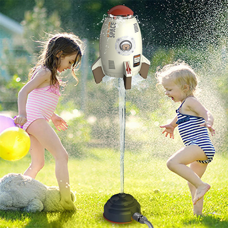 Rocket Water Sprinkler Toy for Outdoor Backyard Summer Play