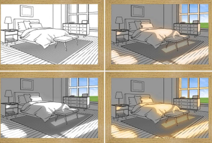 LED Picture Frame Lamp for Modern Home and Bedroom Decor