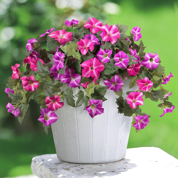 EverBloom Artificial Petunias – Lush Hanging Floral Décor