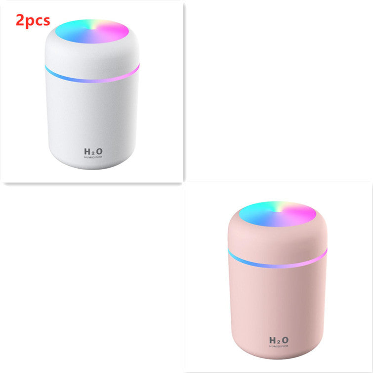 USB Cool Mist Humidifier with LED Light for Bedroom and Desk