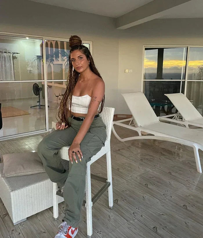 Women's Adjustable Cargo Wide Leg Pants