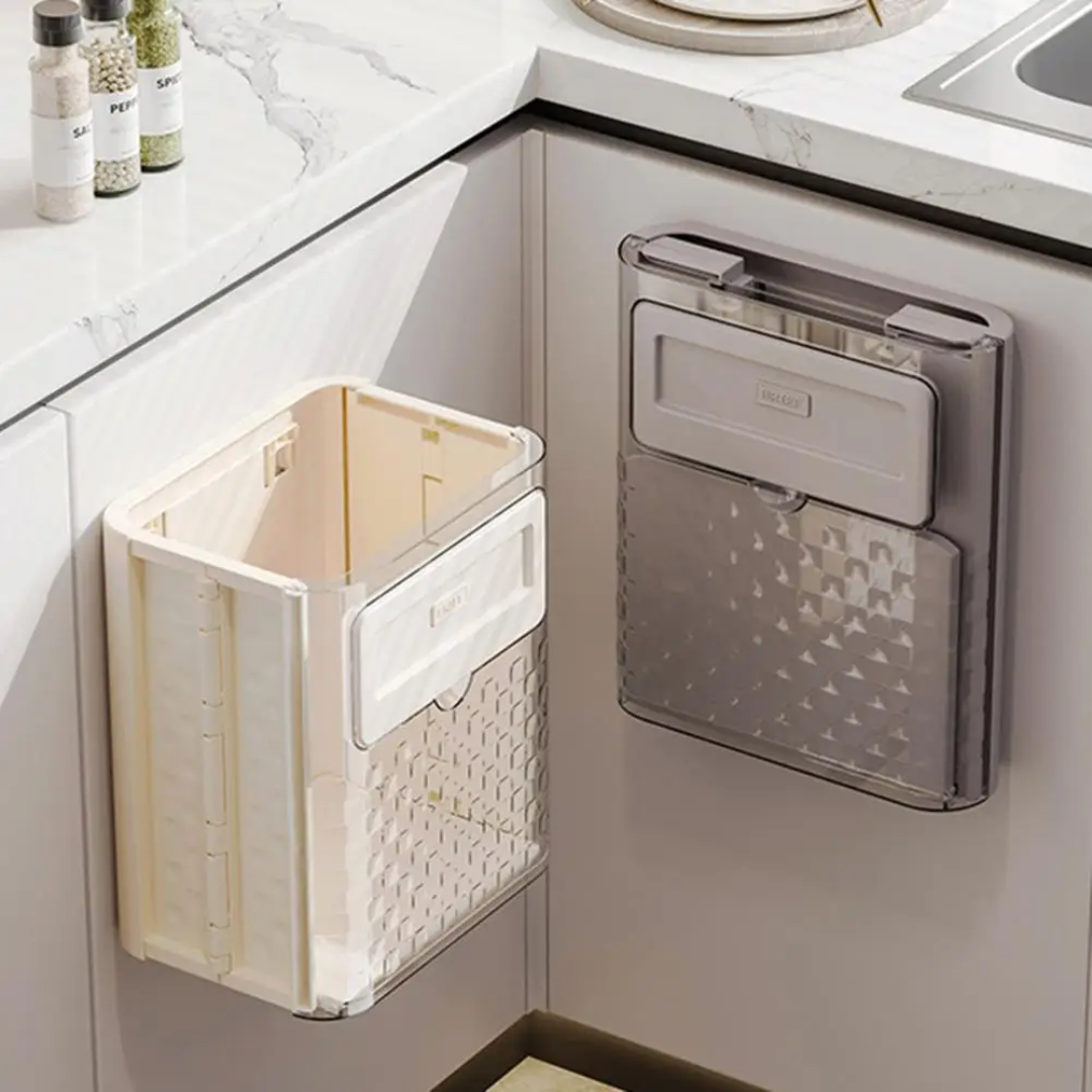 BinMate Cabinet Hanging Trash Can with Space-Saving Design
