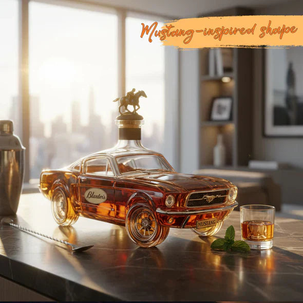 Elegant Mustang - Car-Inspired Whiskey Bottle Display