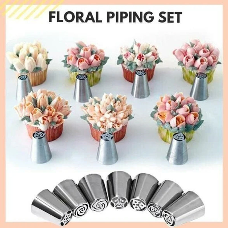 Floral Icing Piping Tip Set for Cake Decorating