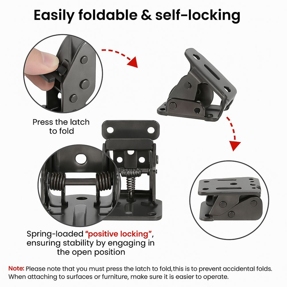 FlexiLock - 90° Self-Locking Folding Hinges