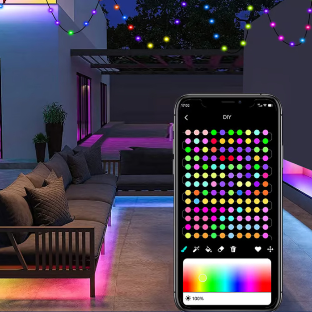 Smart Outdoor Rainbow LED Light Strip