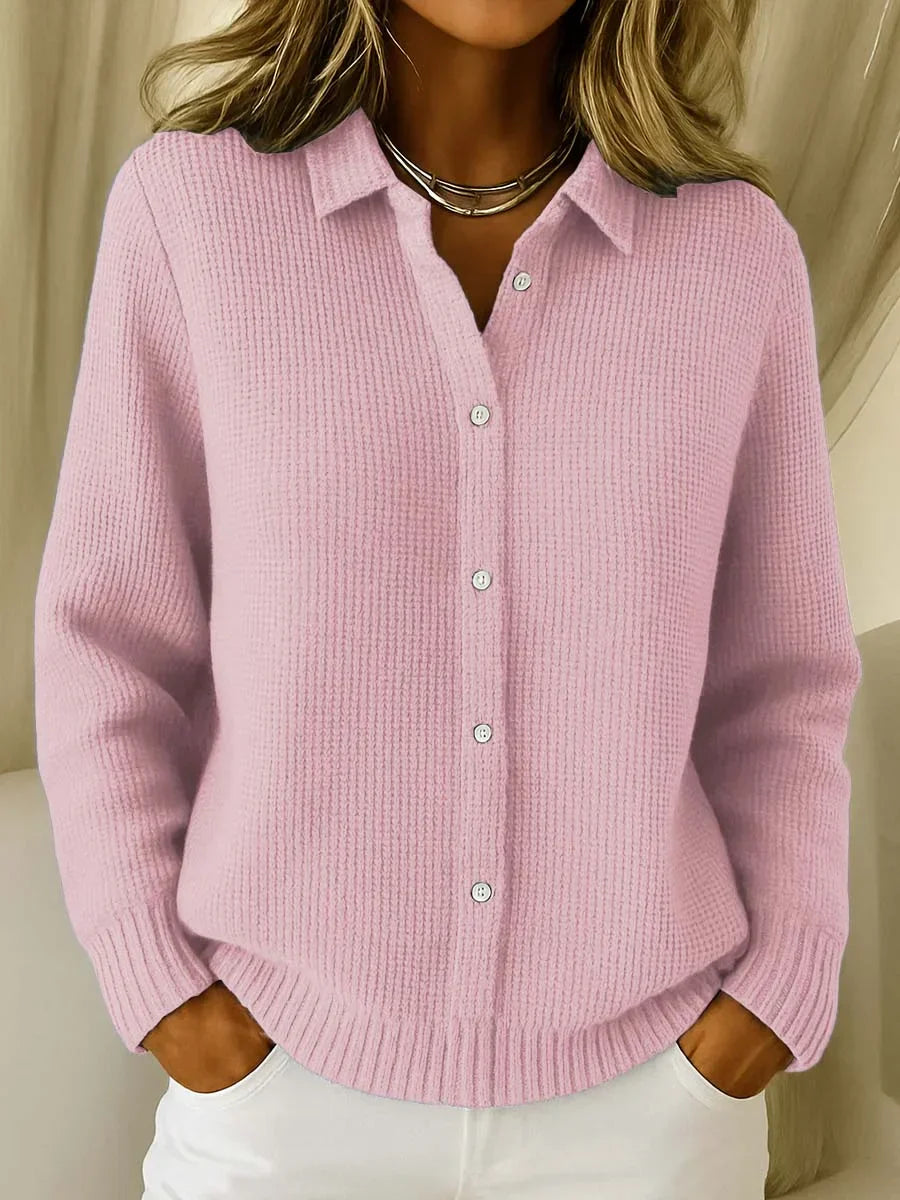 Amelia - Cardigan in maglia testurizzata con bottoni