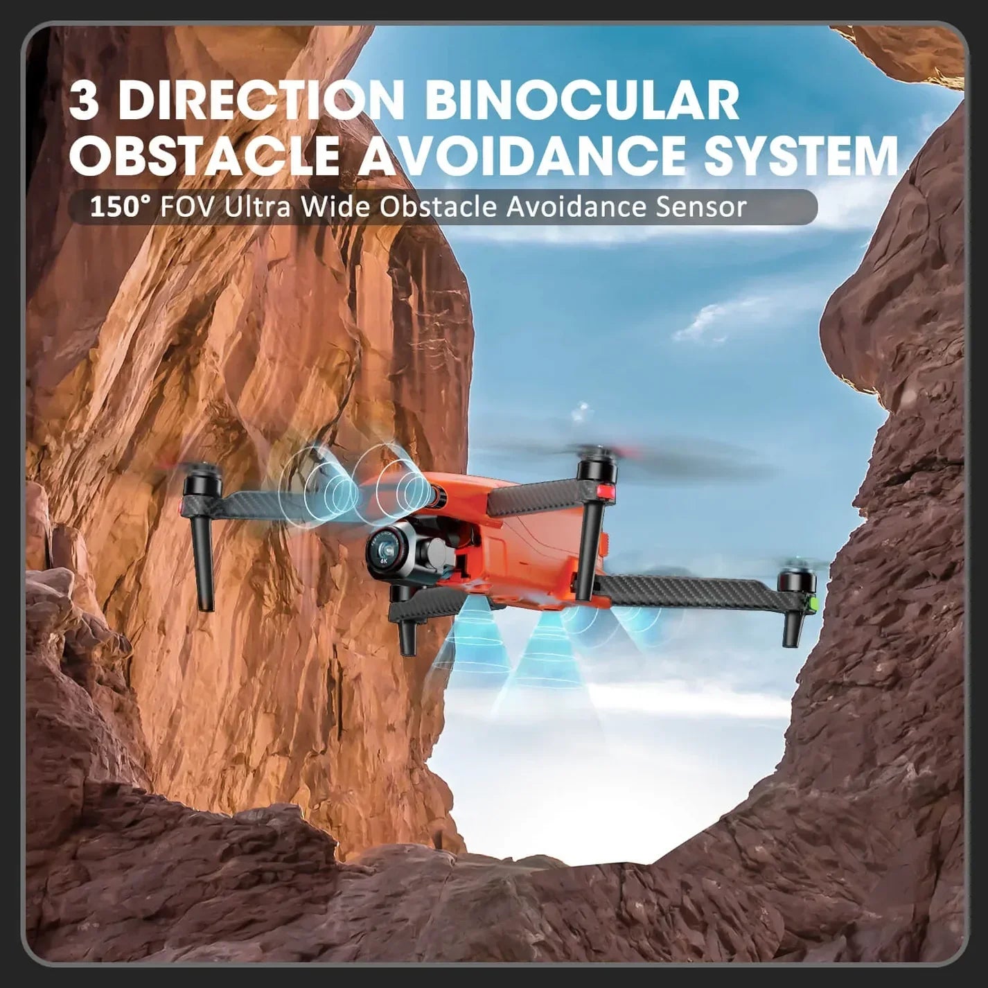 FalconX - Foldable Drone with 4K Camera and Obstacle Avoidance