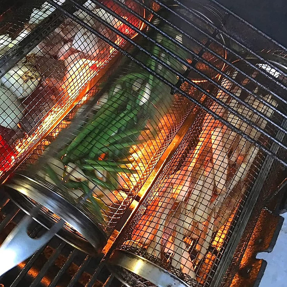 GrillSphere — Kosz do grillowania BBQ ze stali nierdzewnej