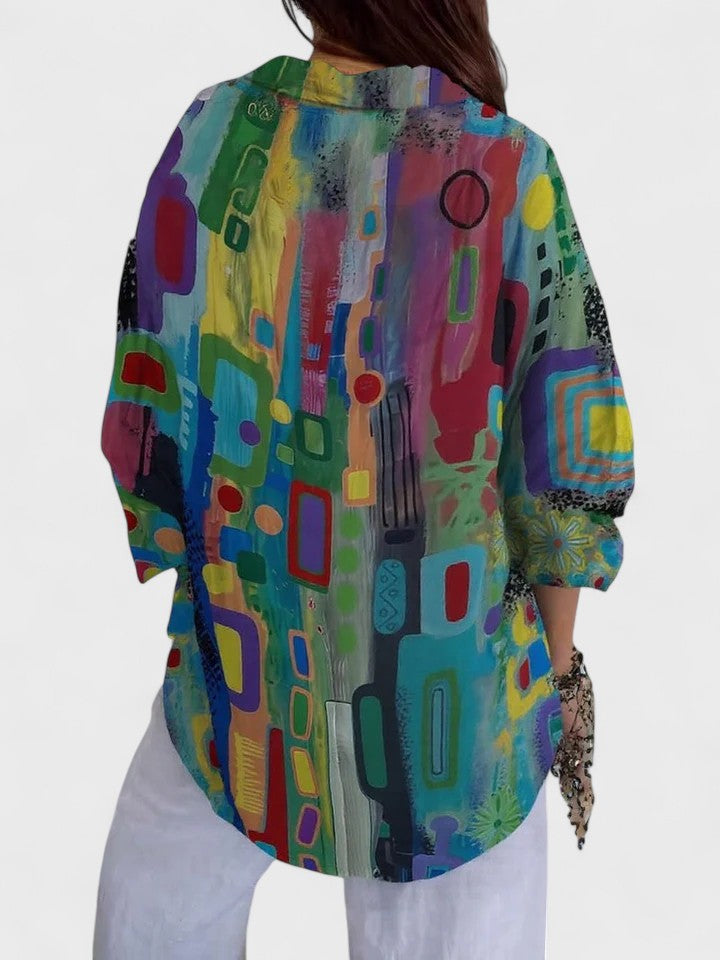 Reese - Elegant bluse med geometrisk mønster