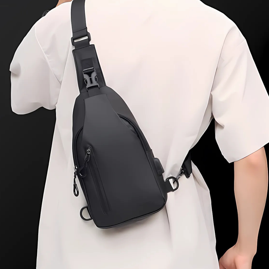 Compact Multi-Zip Crossbody Travel Bag