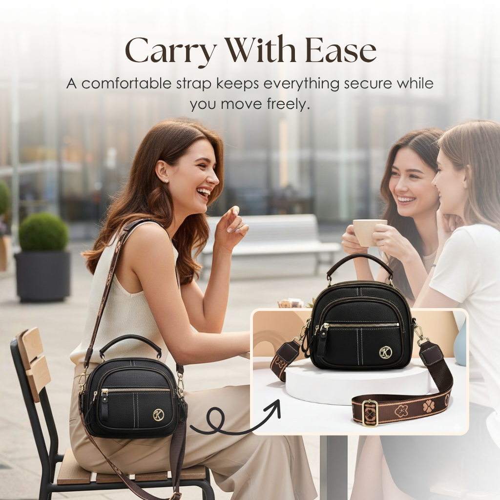 Structured Crossbody Bag with Top Handle