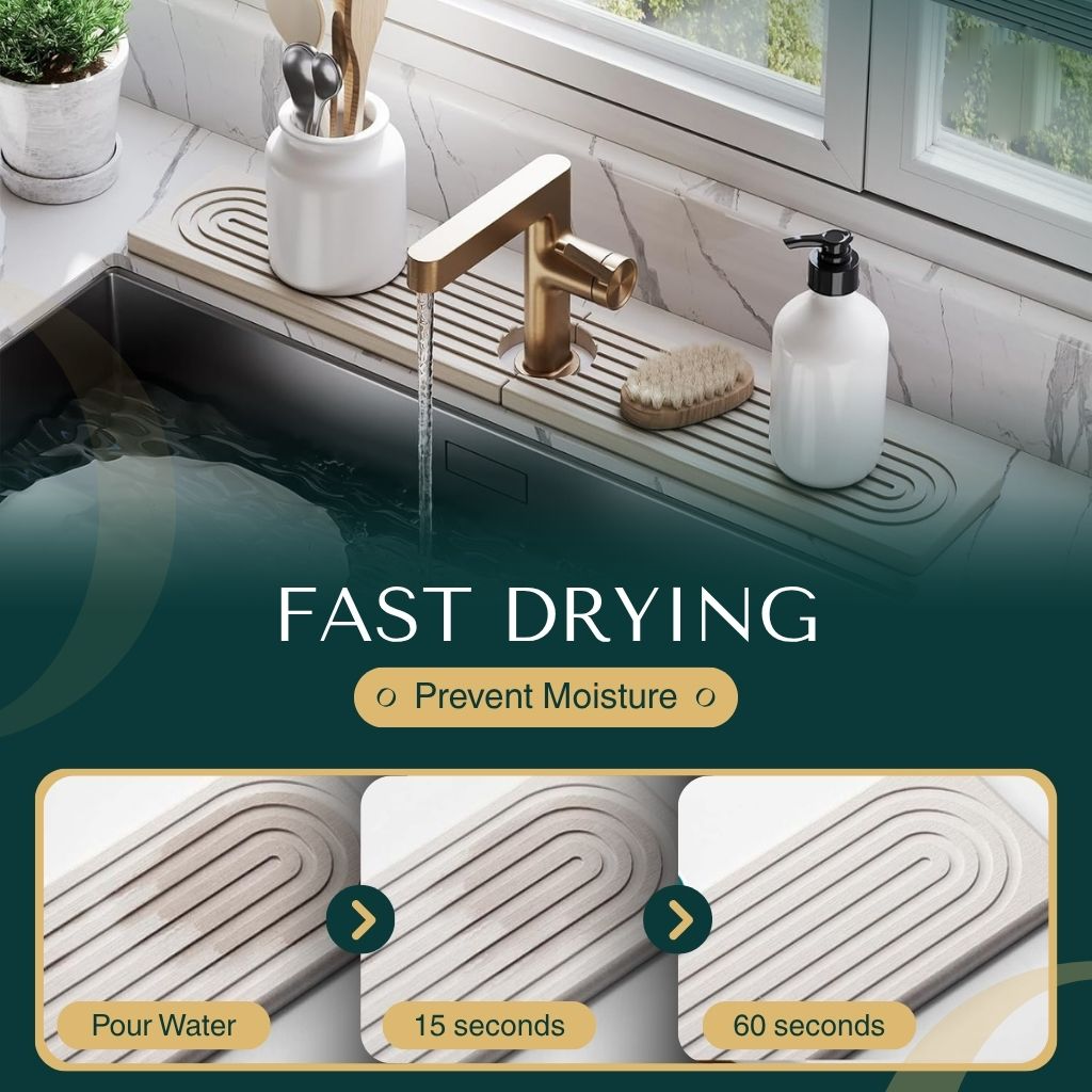 Rychleschnoucí podložka k dřezu pro ochranu baterie a pracovní desky