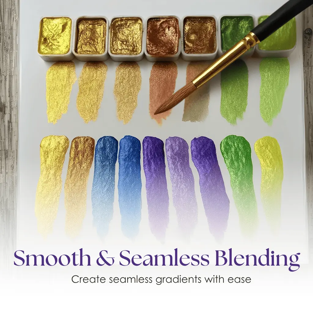 Shimmering Watercolor Paint Set for Creative Art Projects