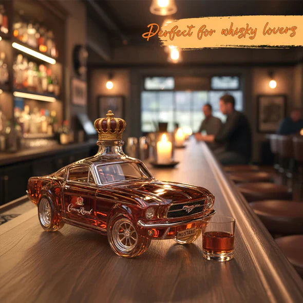 Elegant Mustang - Car-Inspired Whiskey Bottle Display