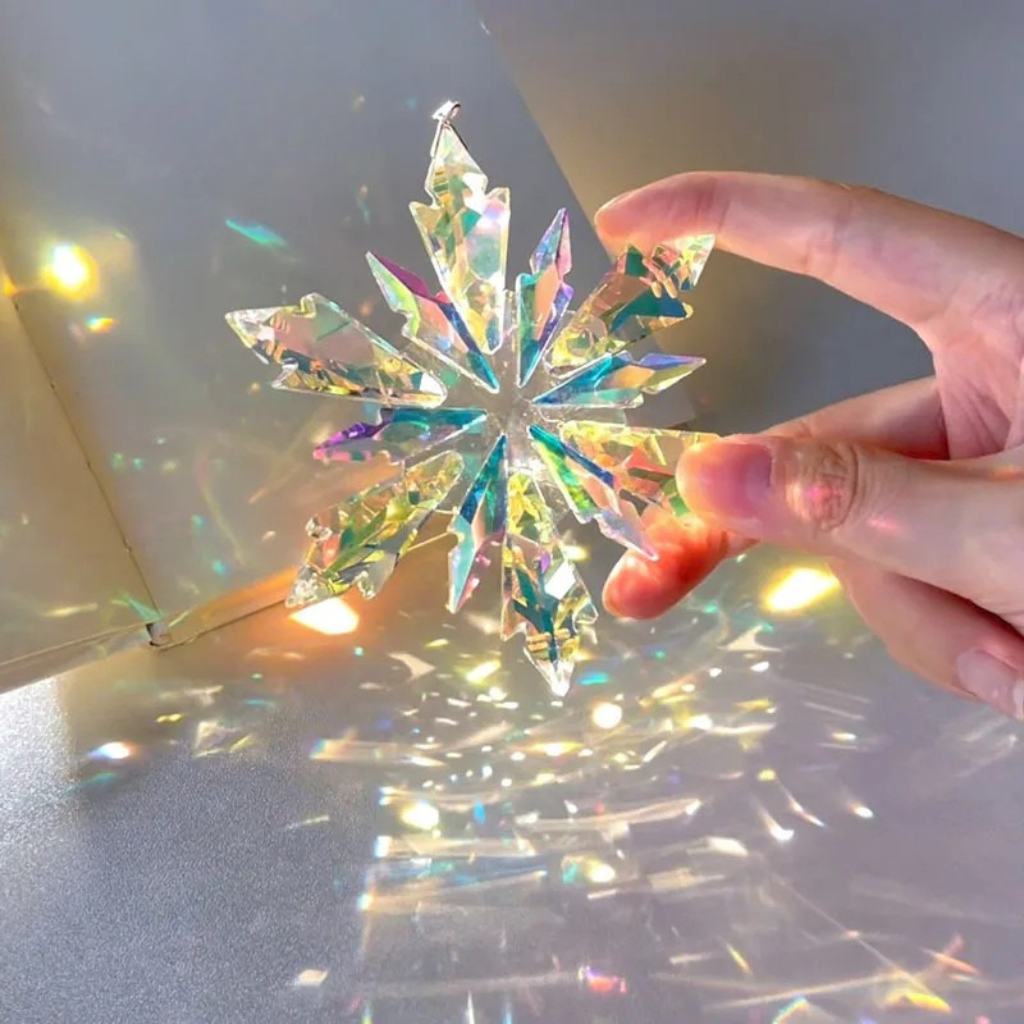 Crystal-Style Snowflake Ornament for Holiday Décor