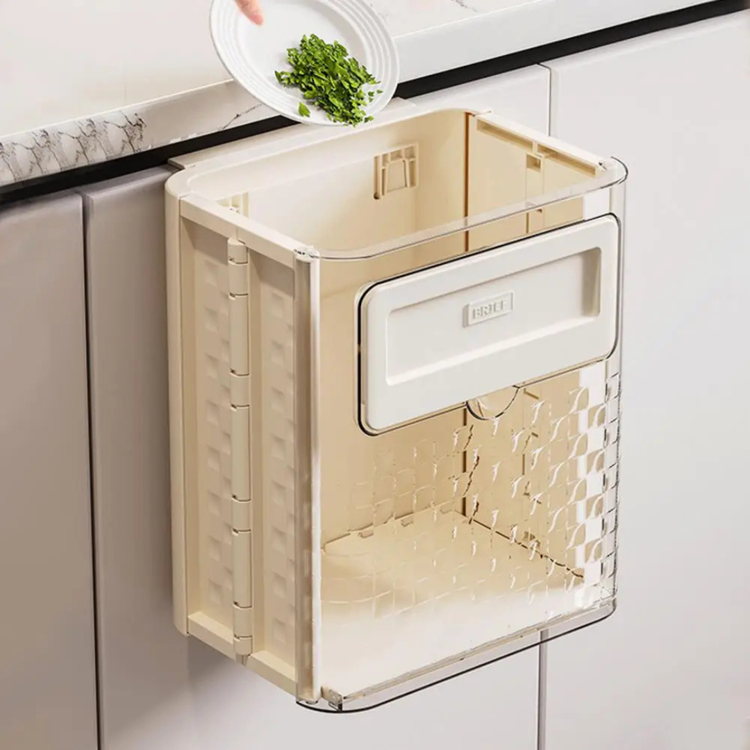 BinMate Cabinet Hanging Trash Can with Space-Saving Design