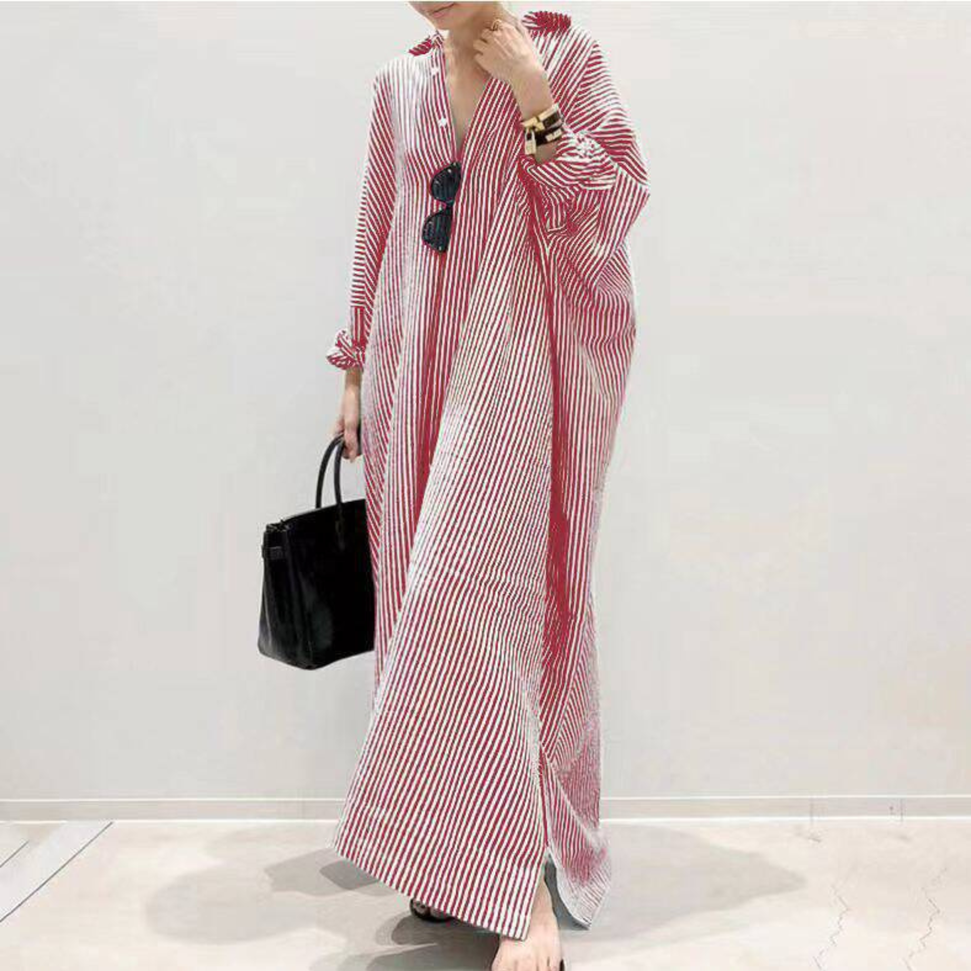 Linnaea - Everyday Stripped Women Maxi Dress