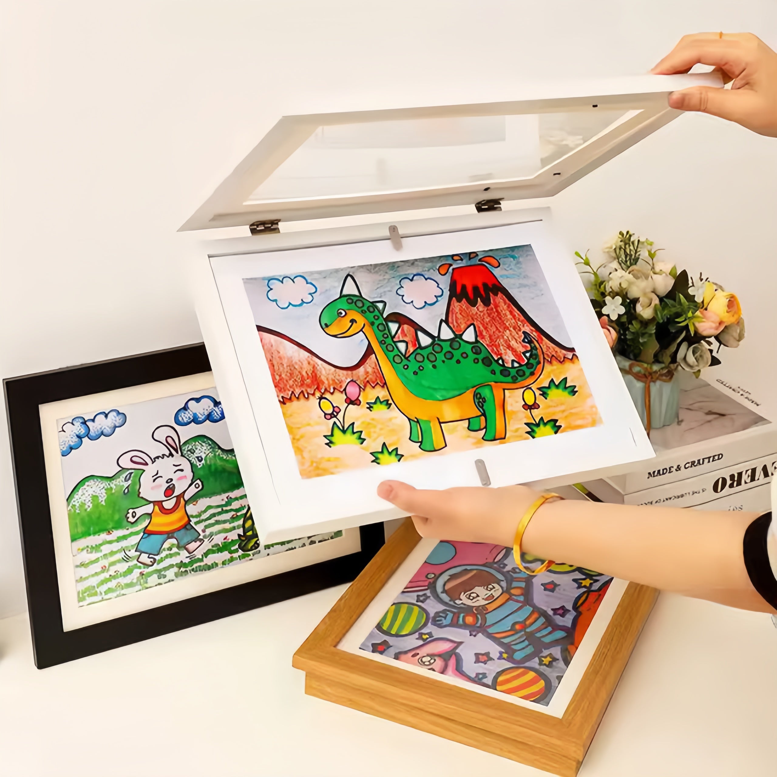 Kids Art Display Frame – Showcase, Protect & Store Precious Artwork