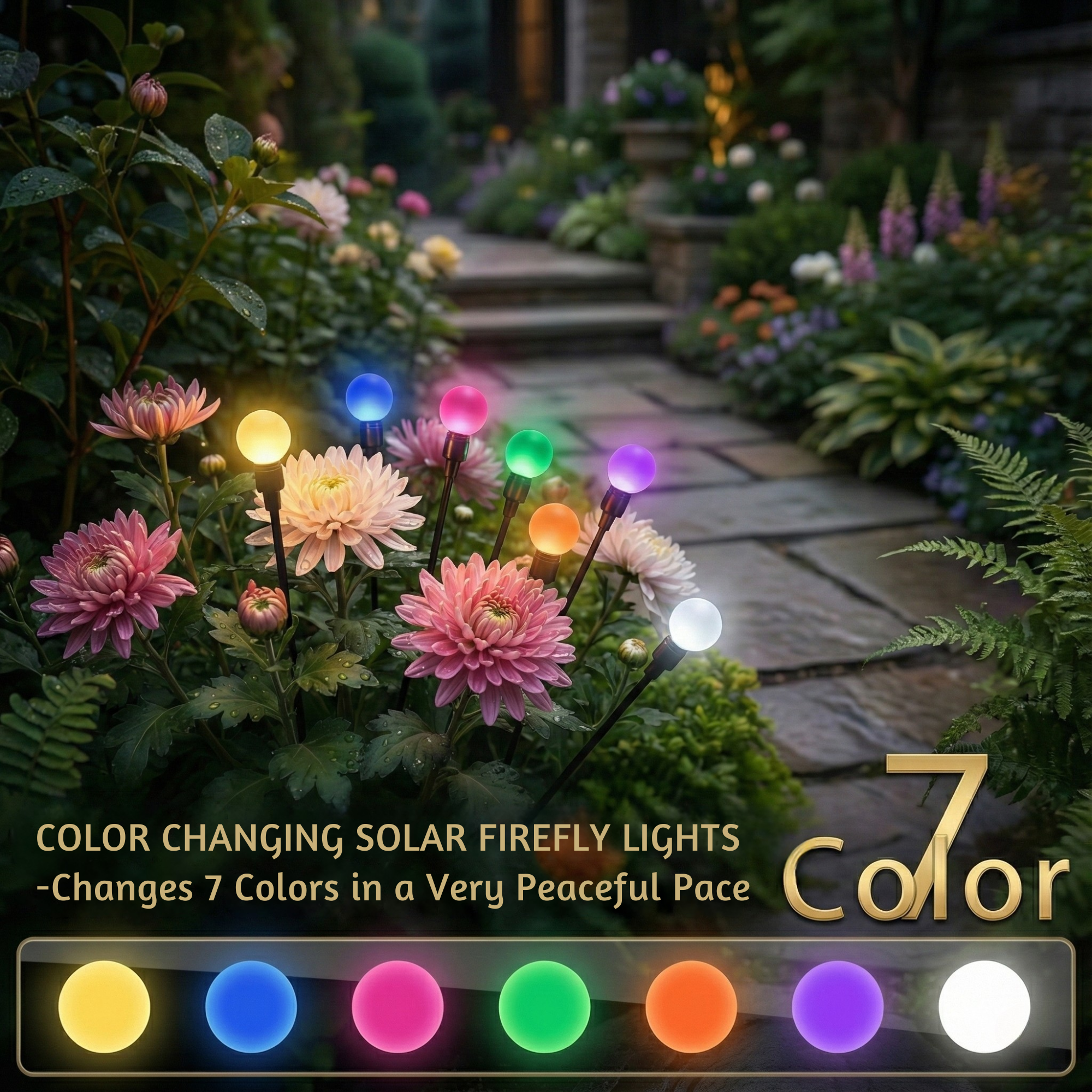 GlowBurst - Solar Garden Firework Lights