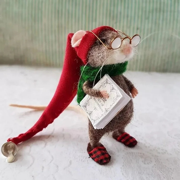 WhiskerWool – Handmade Needle-Felted Mouse Figurine