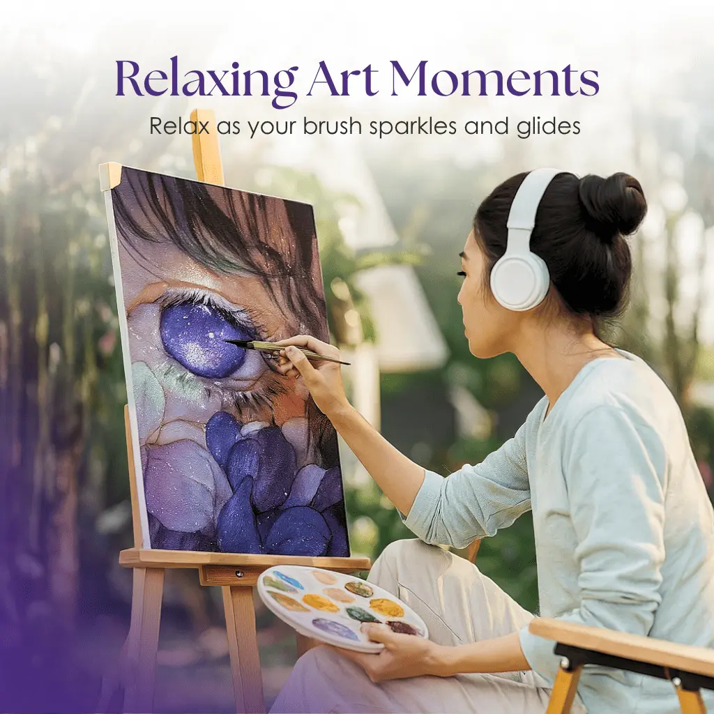 Shimmering Watercolor Paint Set for Creative Art Projects