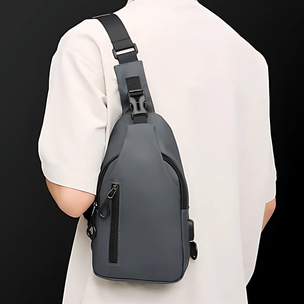 Compact Multi-Zip Crossbody Travel Bag