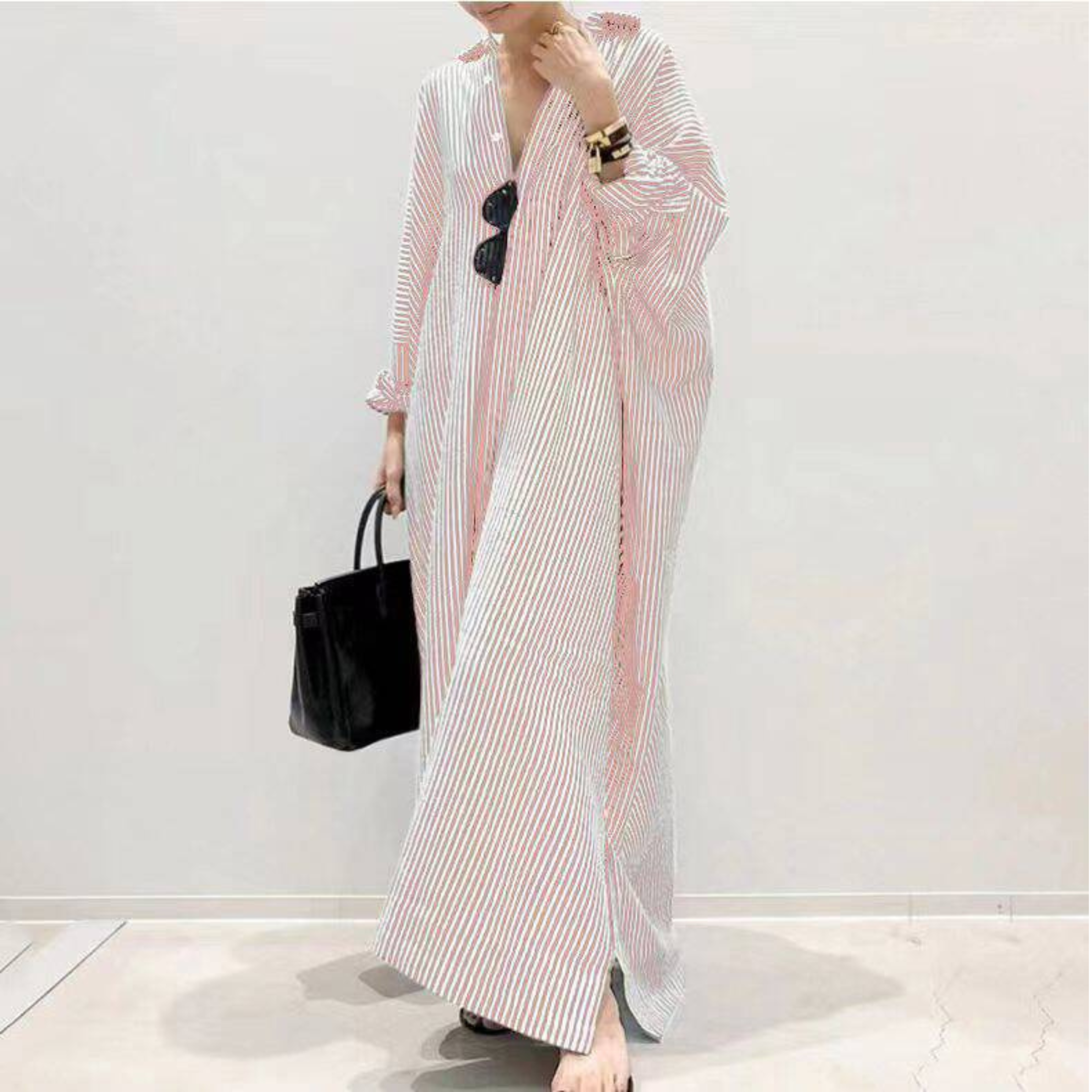 Linnaea - Everyday Stripped Women Maxi Dress