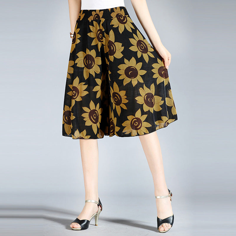 Women's Wide Leg Culottes Pants – Relaxed Fit Casual Trousers