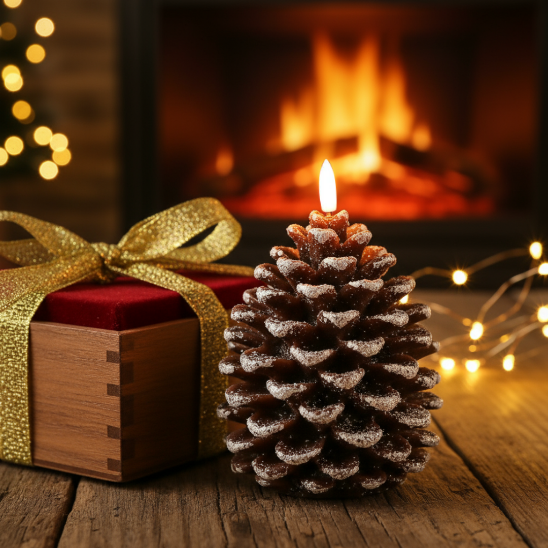 Pineglow – Bezplamenná svíčka ve tvaru šišky