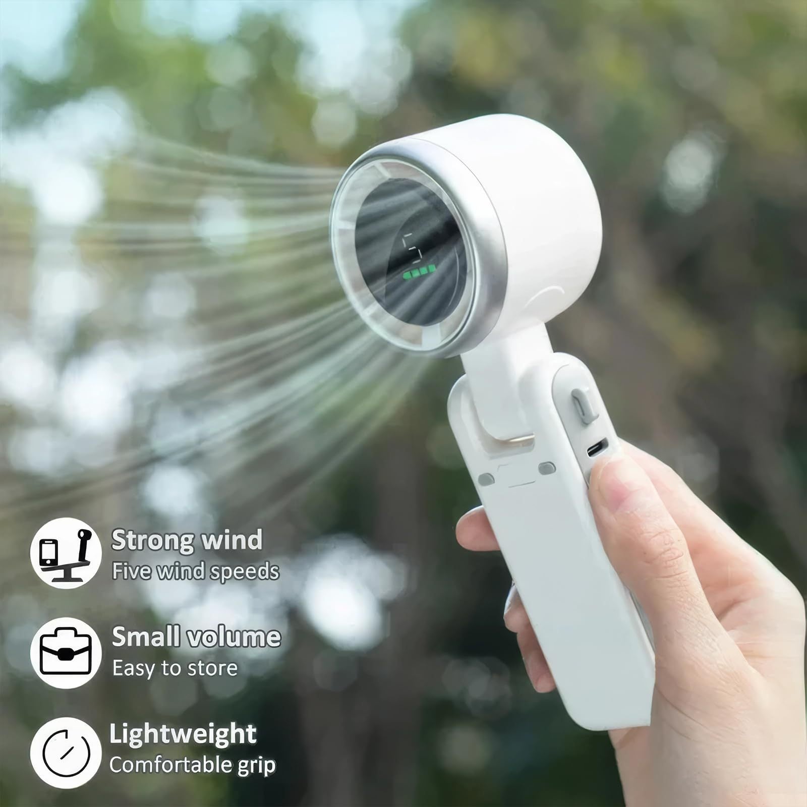 Portable Rechargeable Handheld Fan Foldable Desktop Cooling Fan