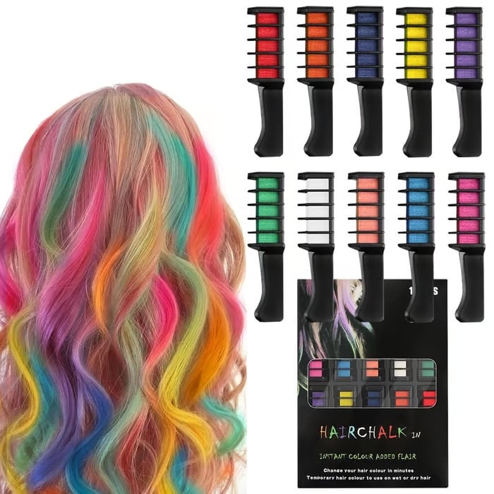 ColorPop – sada hřebenů s dočasnou křídou na vlasy