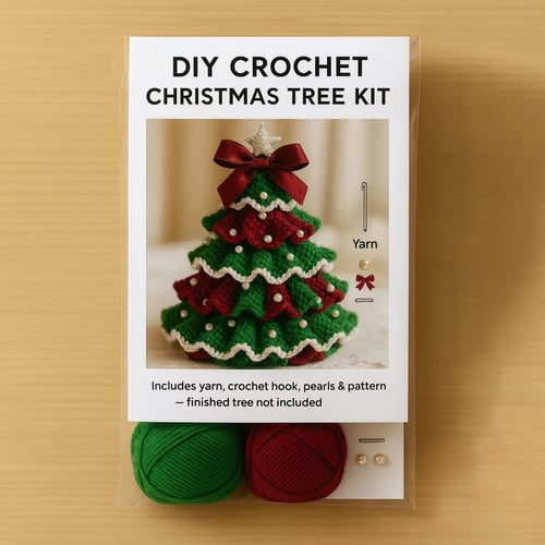TwinkleStitch – Ručně háčkovaná vánoční ozdoba na stromeček
