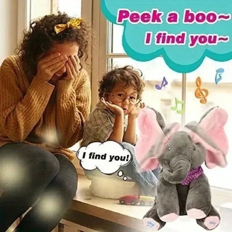MelodyHugs – Musical Elephant Plush Toy with Peek-A-Boo & Songs