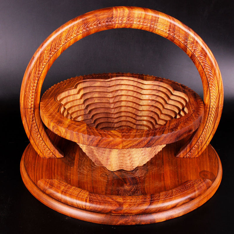 Handcrafted Wooden Fruit Serving Plate