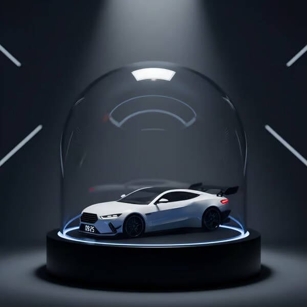 Hypercar-Style LED Alarm Clock with Engine Sound Effects
