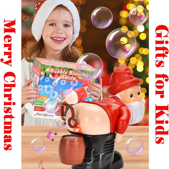 BubbleBlast - Santa Sound Gag Toy for Holiday Fun