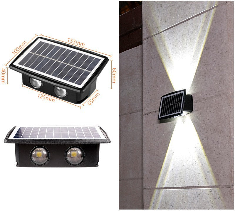 Solar LED Wall Light for Garden Patio Fence and Outdoor Lighting