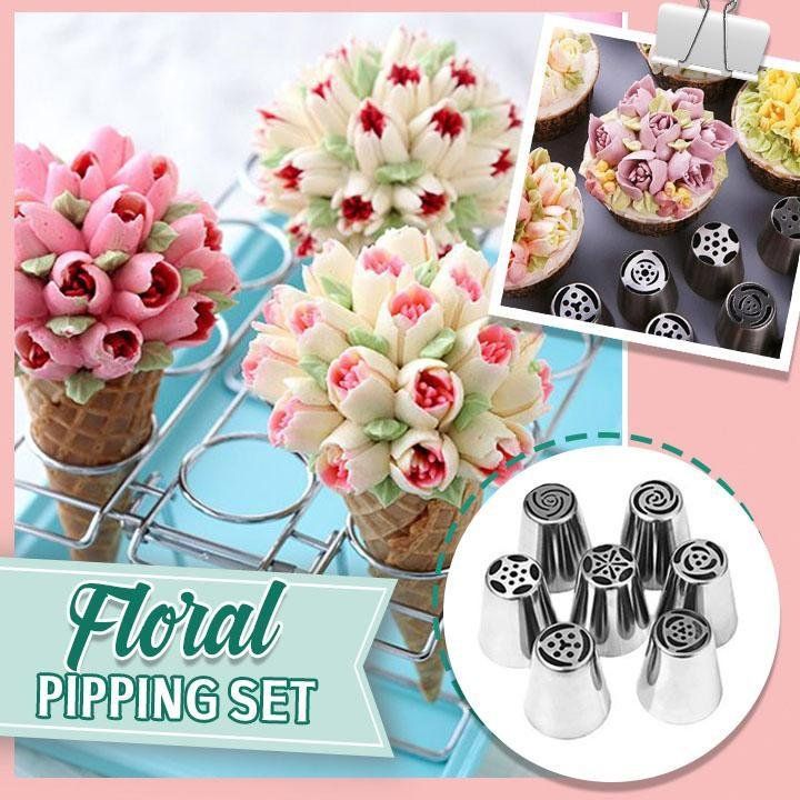 Floral Icing Piping Tip Set for Cake Decorating