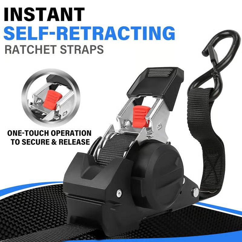 StrapForce — Retractable Ratchet Tie Down Strap for Cargo and Equipment Transport
