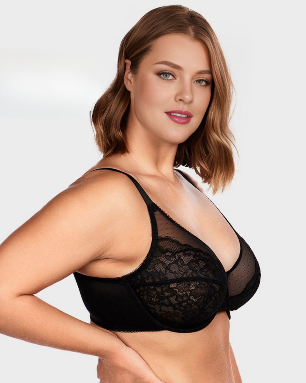 CurveLuxe - Lace Support Bra