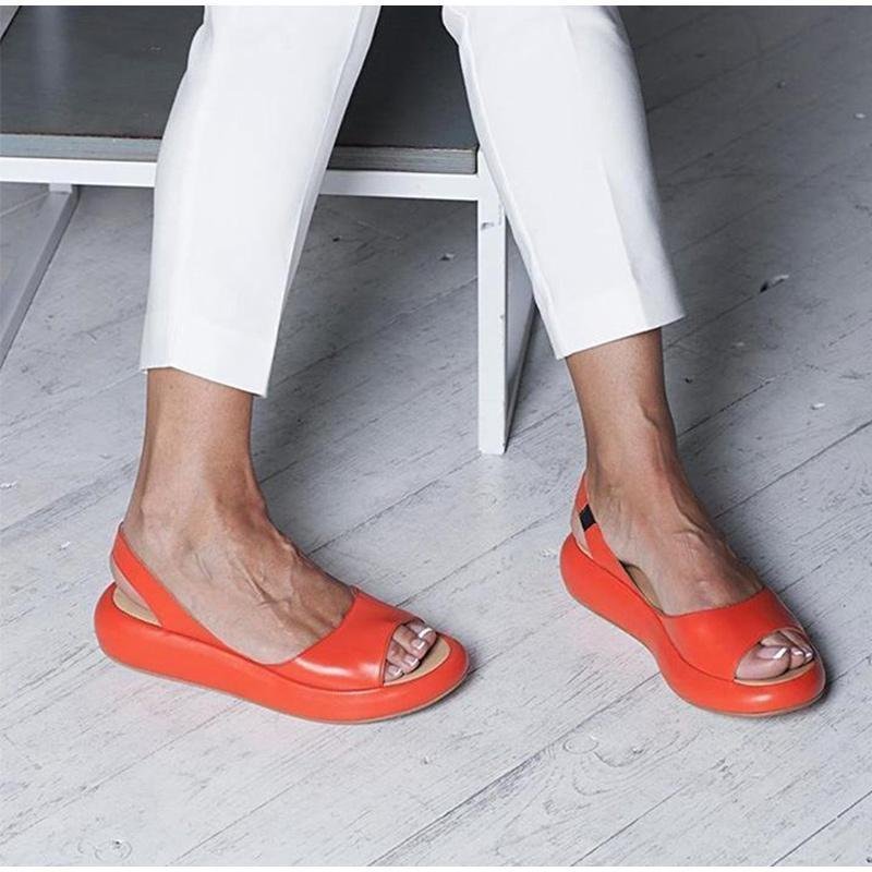 Sandali comfort da donna con cinturino posteriore e punta aperta