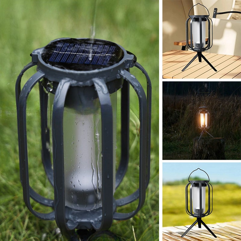 Dual-Flame solární lucerna – venkovní LED světlo s efektem plamene